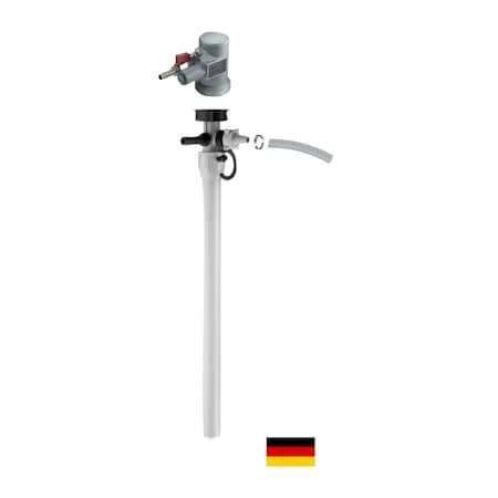 Flux Liquid Saver Drum Pump, PP, 39" Long, Air Operated Motor, 470W Power, 6 ft hose. 24-ZORO0178
